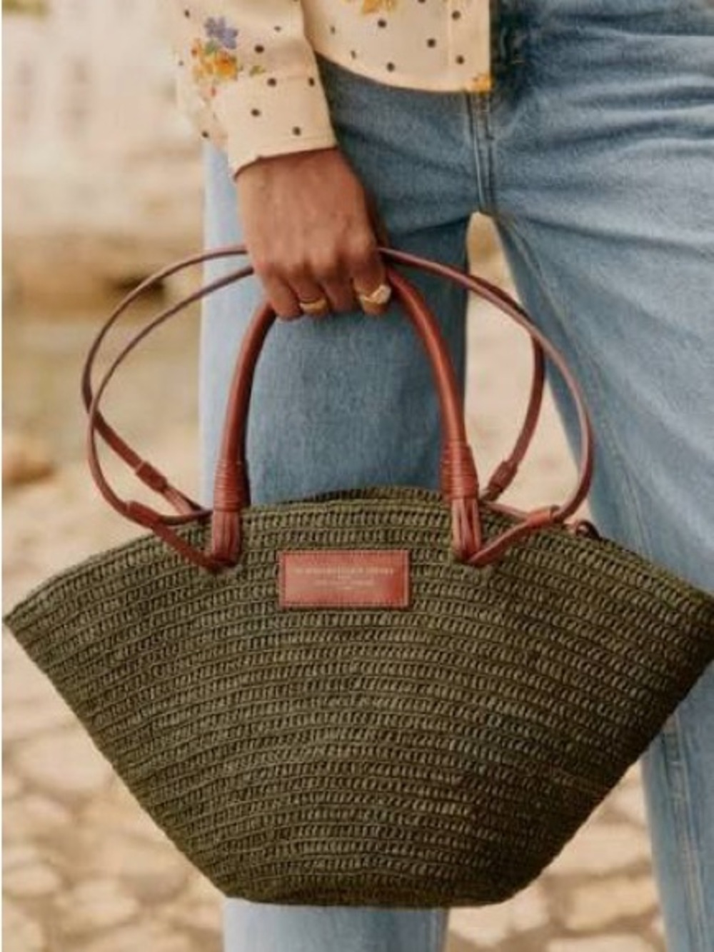 🌱Sezane Justine tote in Olive green - OS - NWT